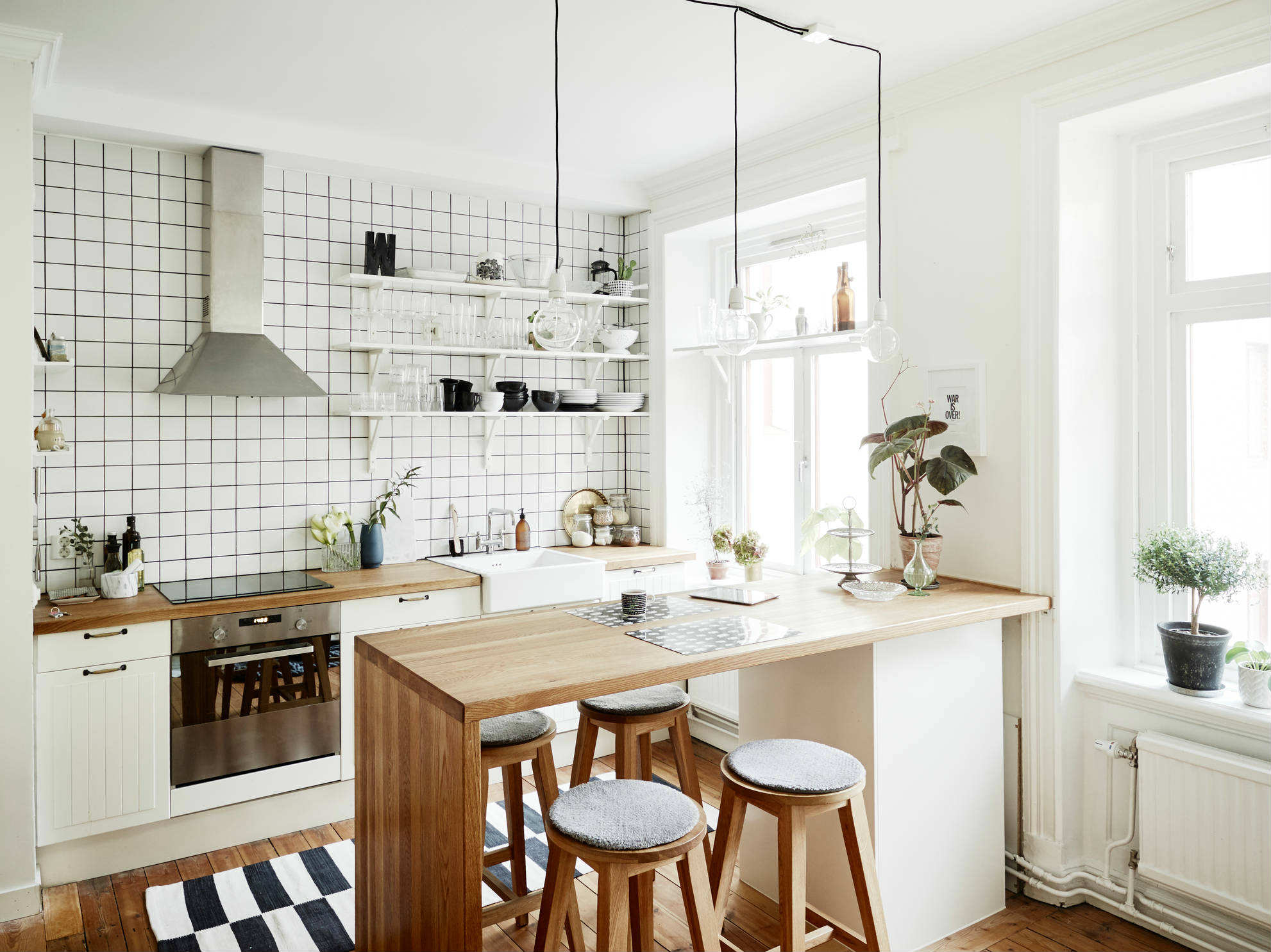 Desain Dapur Scandinavian Interior Dapur Mungil Yang Serba Putih
