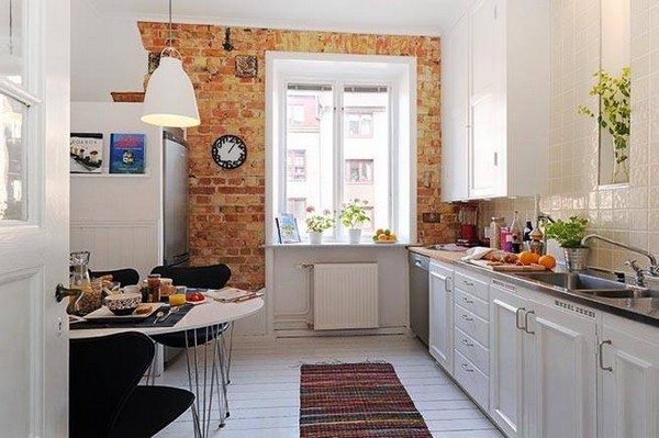 dapur minimalis gaya skandinavia dengan aksen warna-warna favorit