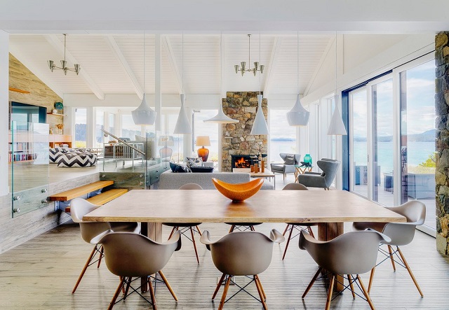 desain interior ruang makan gaya modern