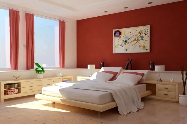 rumah idaman; desain kamar tidur utama dengan kombinasi warna netral yang yang menenangkan