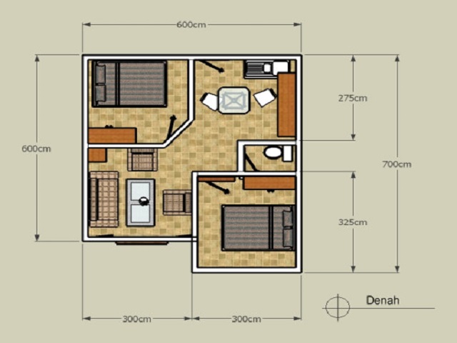 desain rumah tipe 36