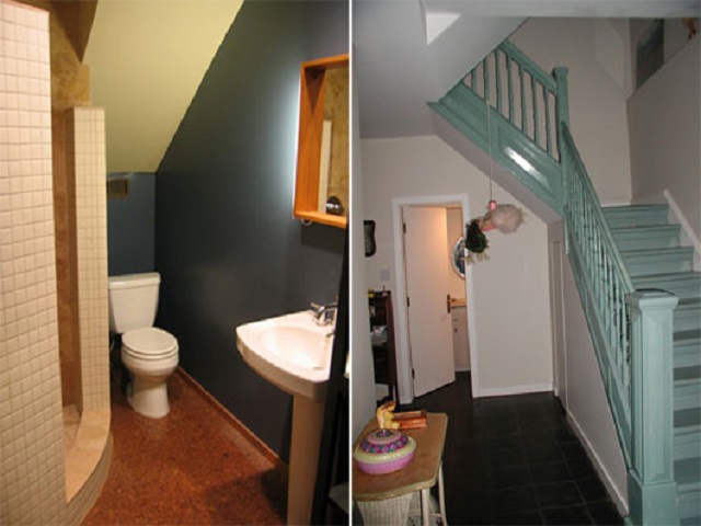 desain kamar mandi bawah tangga