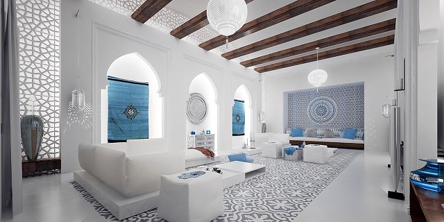 desain interior gaya maroko
