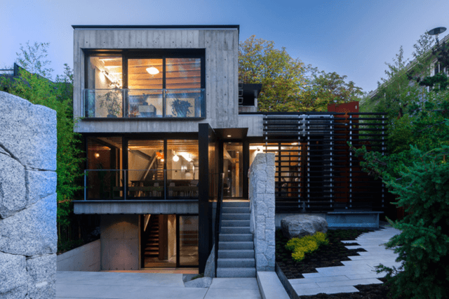 desain fasad rumah gaya eklektik modern
