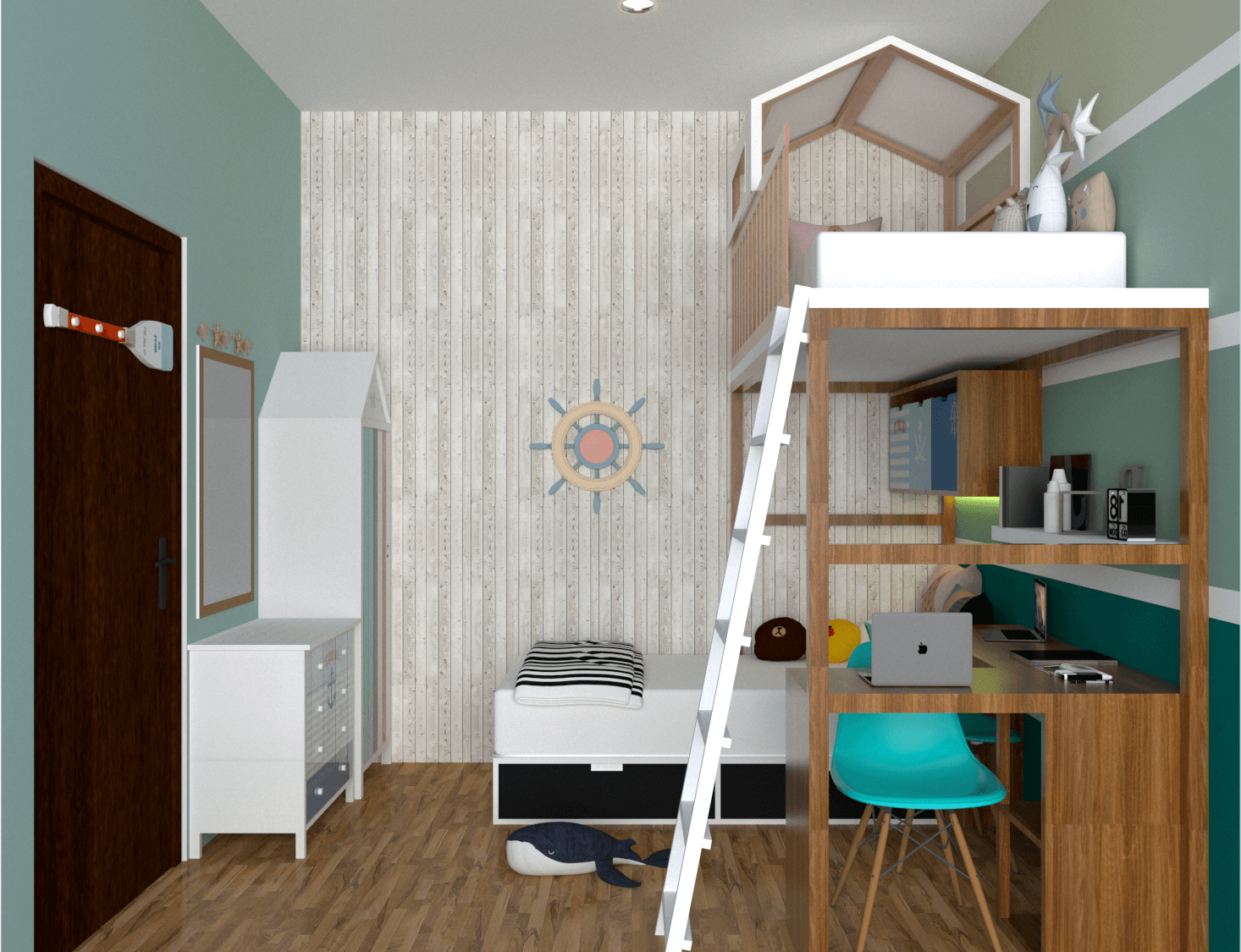Desain kamar tidur anak gaya modern