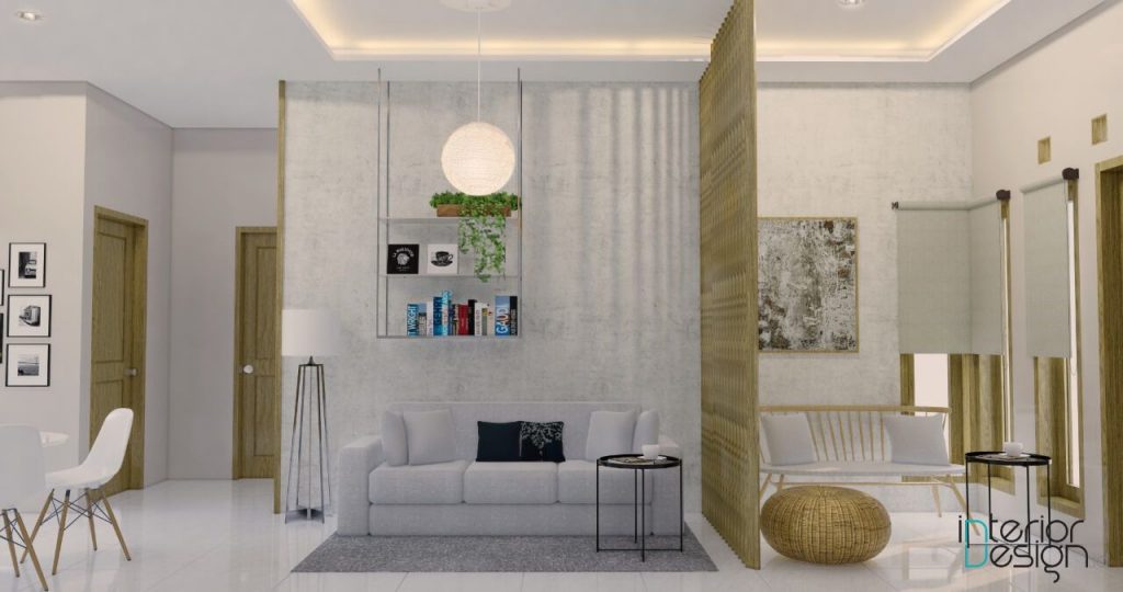 desain ruang tamu, ruang keluarga, ruang makan modern, Malang