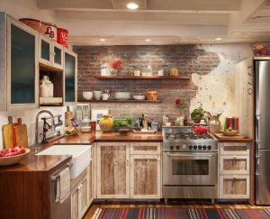 Interior dapur gaya rustic dan boho