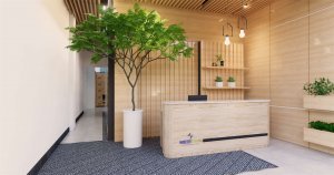 interior lobby kantor minimalis modern