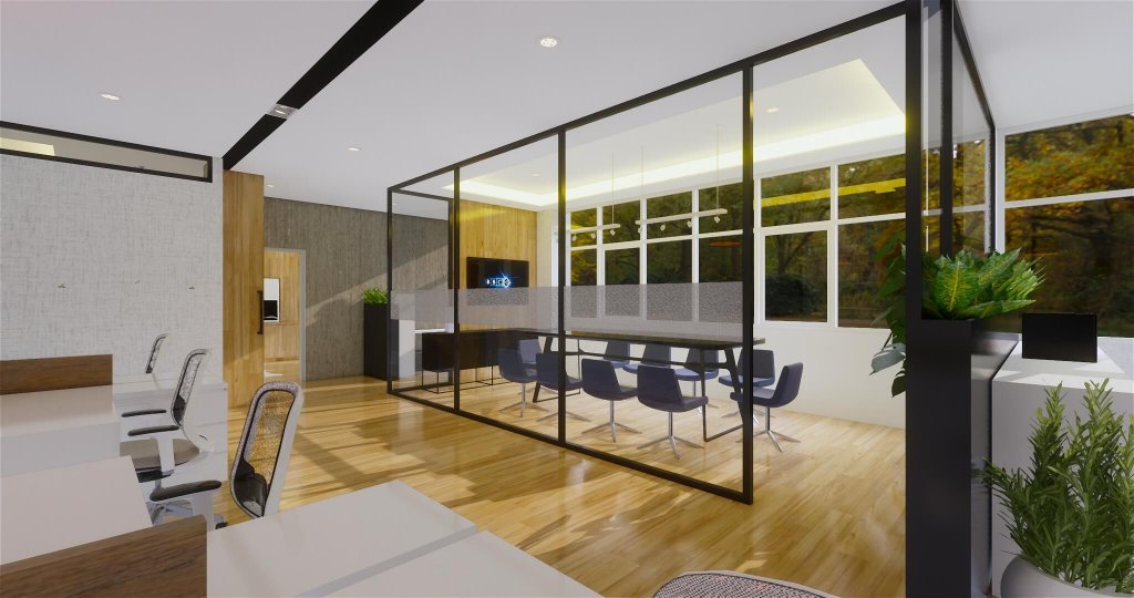 Desain interior area meeting kantor