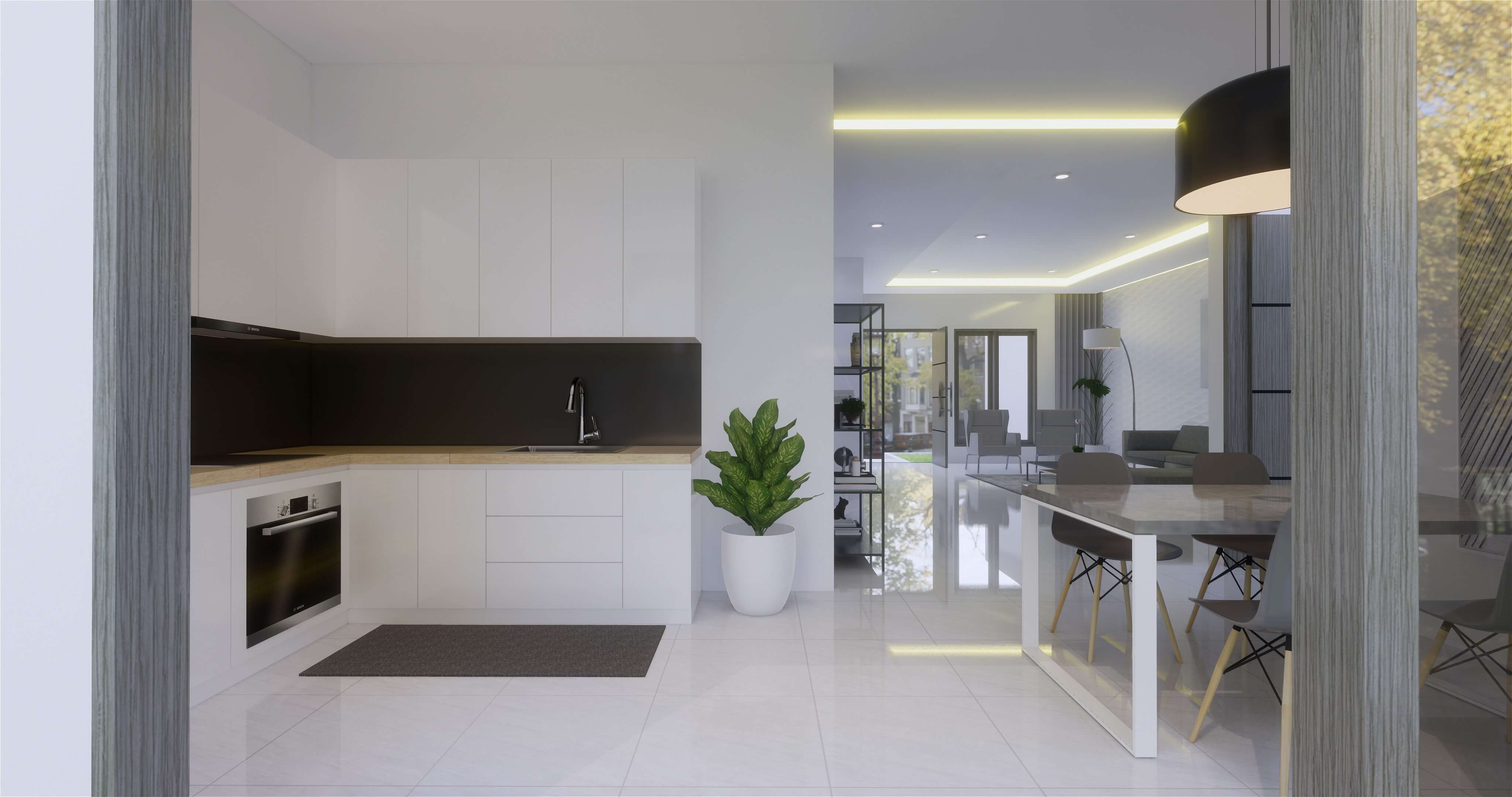 Interior desain dapur konsep modern minimalis
