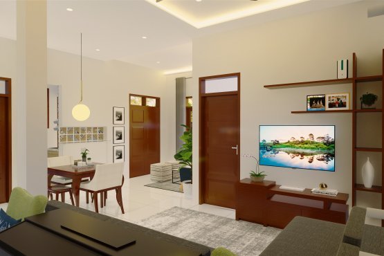 Desain interior ruang keluarga modern