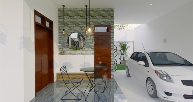 Desain interior rumah dengan gaya modern kontemporer