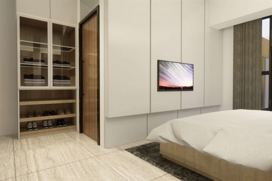 Interior desain kamar tidur modern natural