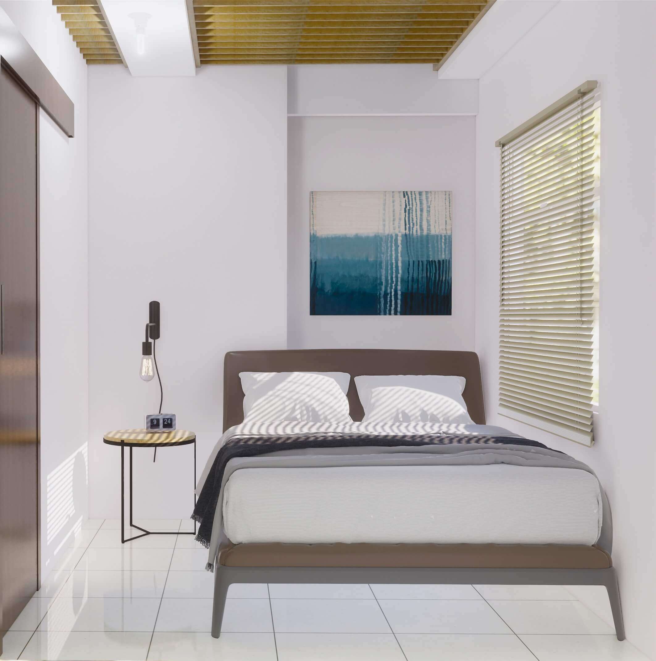 Desain interior kamar tidur modern minimalis