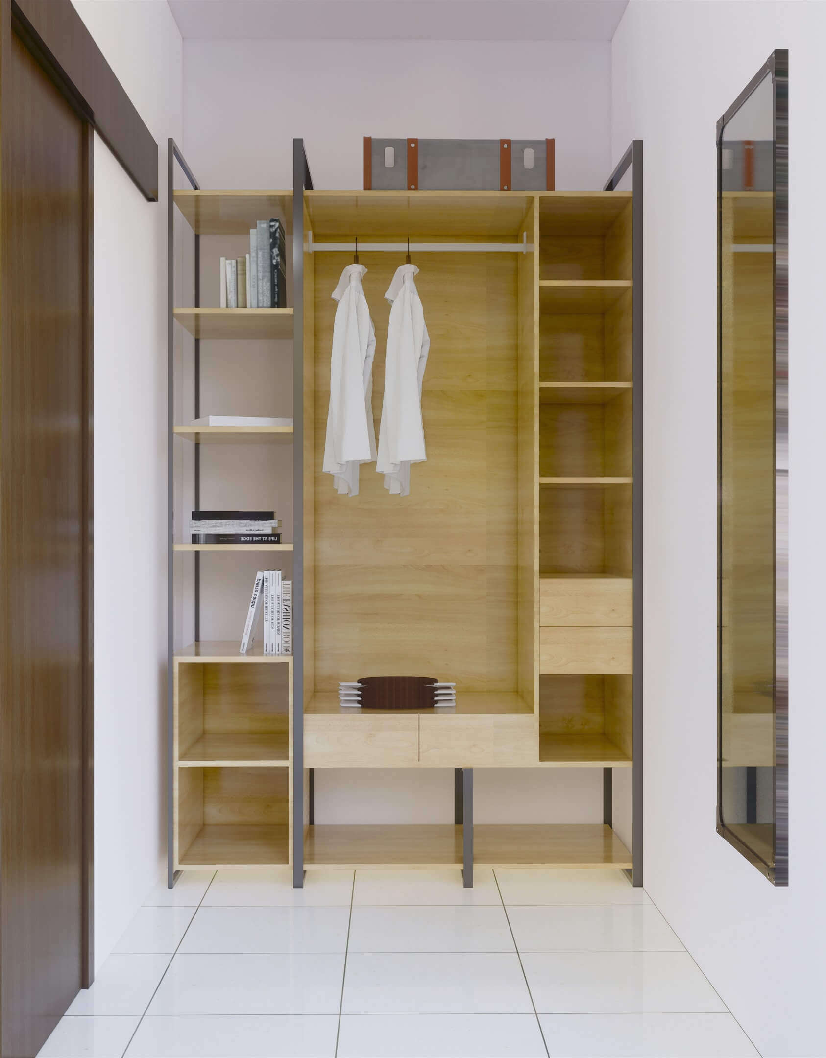 Desain walk in closet minimalis