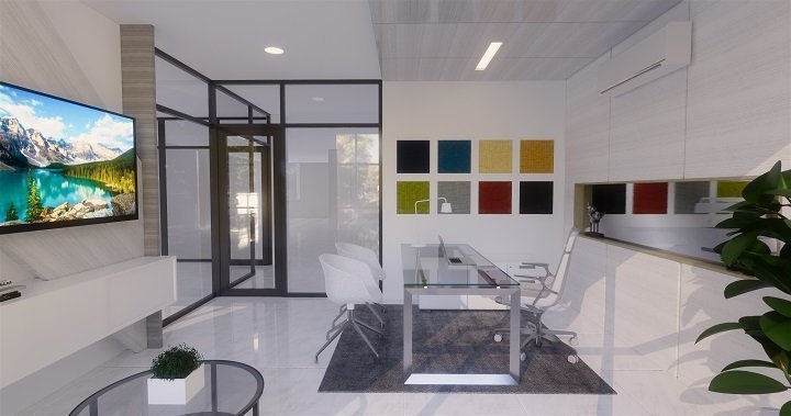 Desain ruang kantor modern minimalis