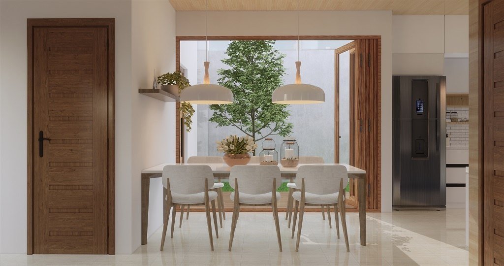 desain ruang makan minimalis-modern