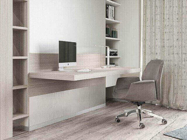 meja kerja minimalis dipasang ke dinding