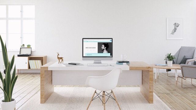 meja kerja minimalis modern