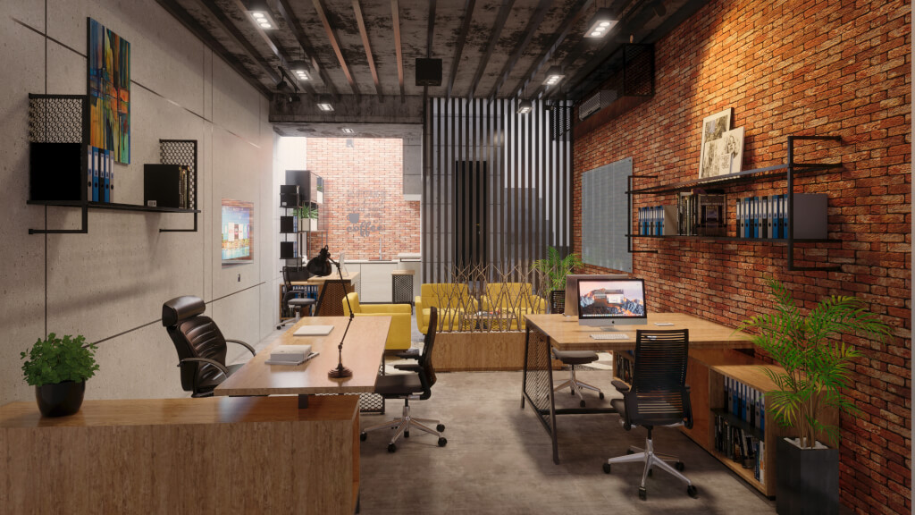 Konsep Desain Interior Ruang Kerja Cek Bahan Bangunan My XXX Hot Girl   Interior Kantor Industrial 