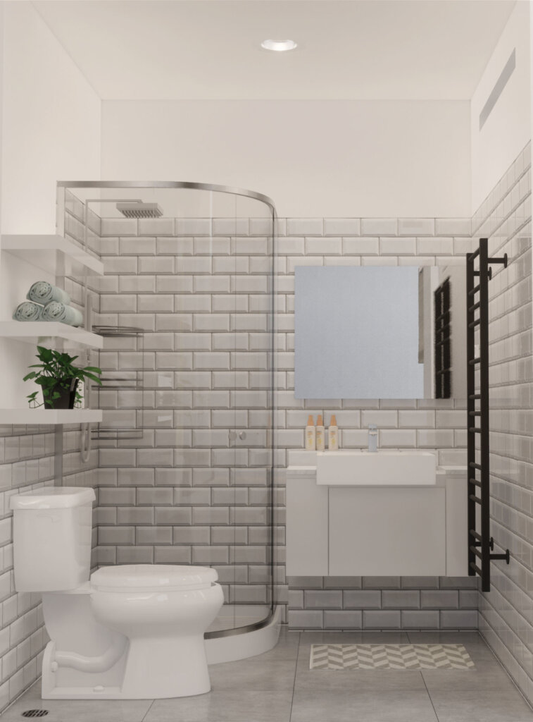 kesalahan pencahayaan pada kamar mandi bisa menyebabkan ruangan semakin terasa sempit