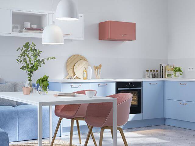 warna cat dapur baby blue - Inspirasi Desain Warna Cat Dapur Terbaik, Menjadikan Dapur Terlihat Lebih Menyenangkan