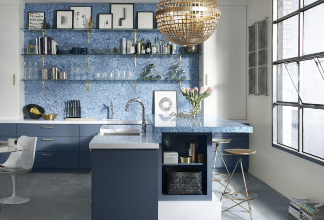 warna cat dapur biru laut - Inspirasi Desain Warna Cat Dapur Terbaik, Menjadikan Dapur Terlihat Lebih Menyenangkan