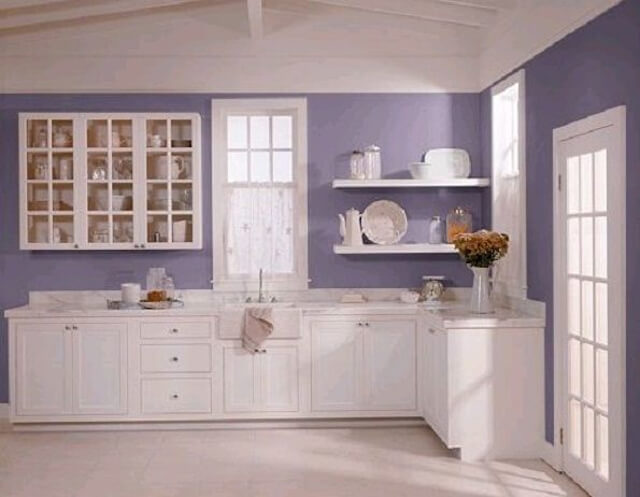 warna cat dapur lavender - Inspirasi Desain Warna Cat Dapur Terbaik, Menjadikan Dapur Terlihat Lebih Menyenangkan