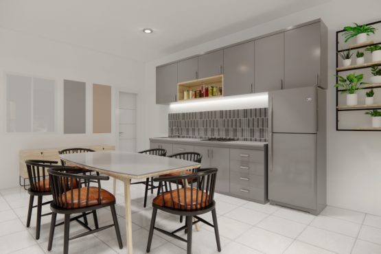 desain ruang makan dan dapur modern