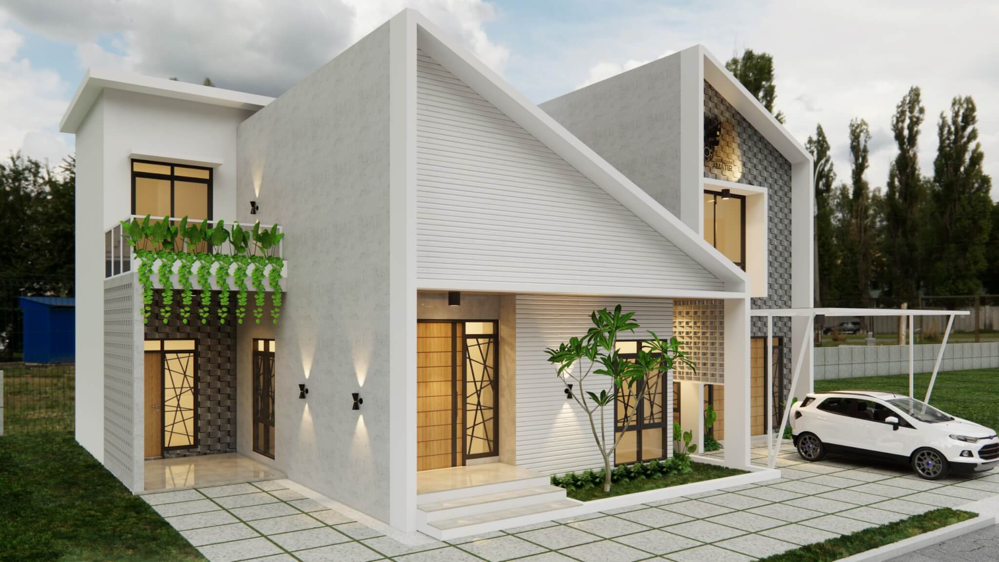 Desain Rumah Minimalis 2 Lantai, Hunian Modern Kekinian