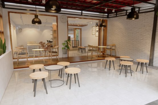 interior cafe minimalis