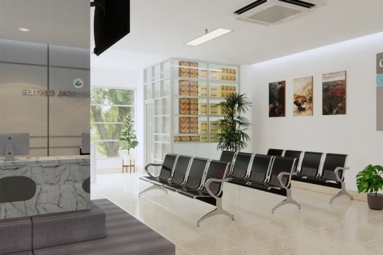 inspirasi interior klinik minimalis modern