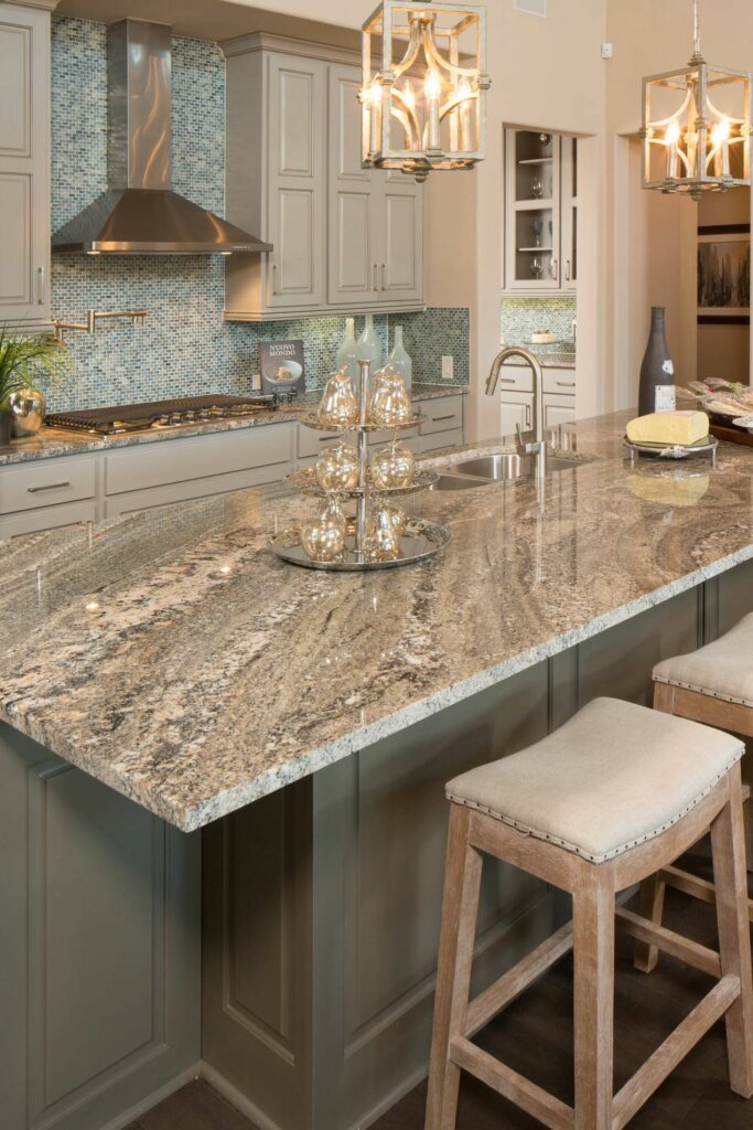 meja dapur berbahan granit