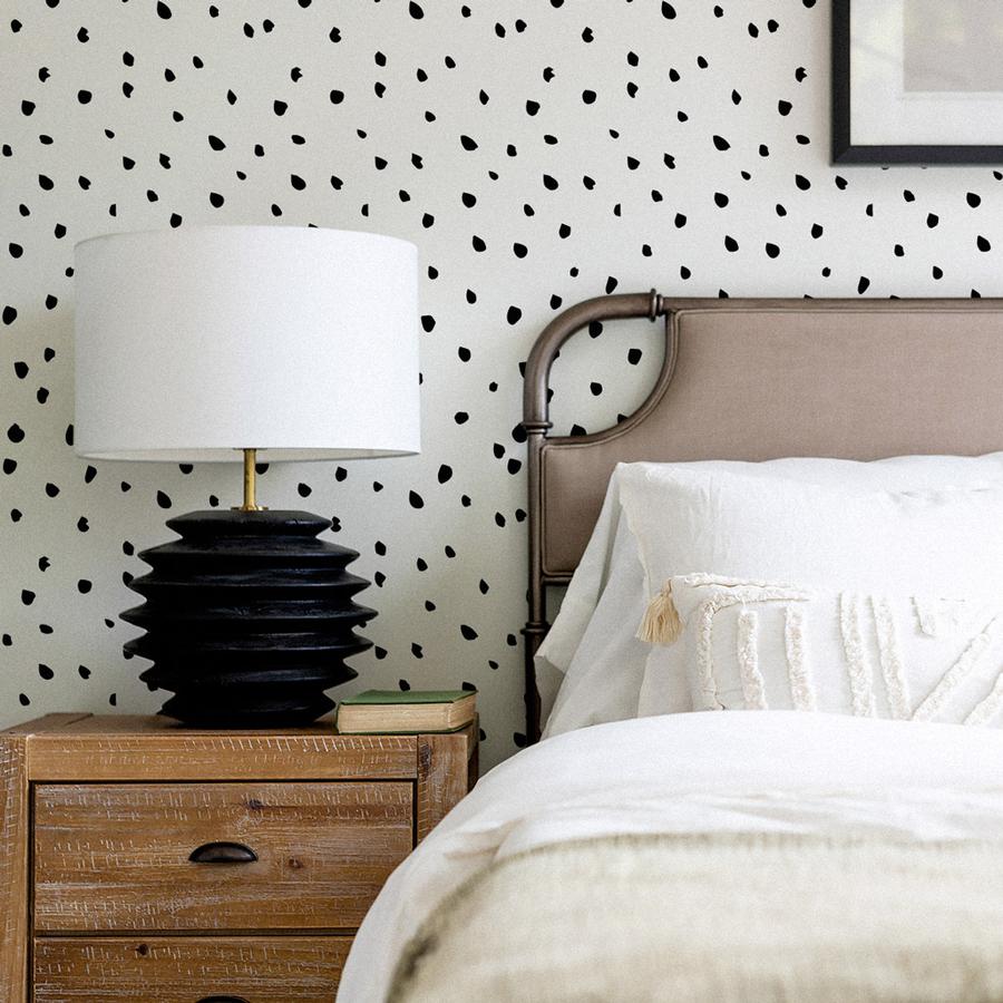 wallpaper dinding minimalis berpola titik-titik