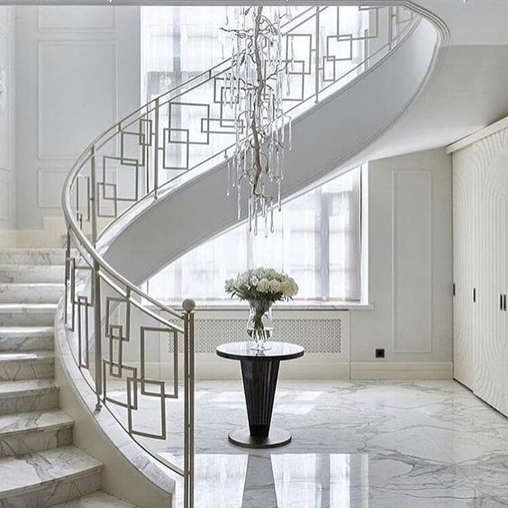 tangga rumah minimalis serba putih