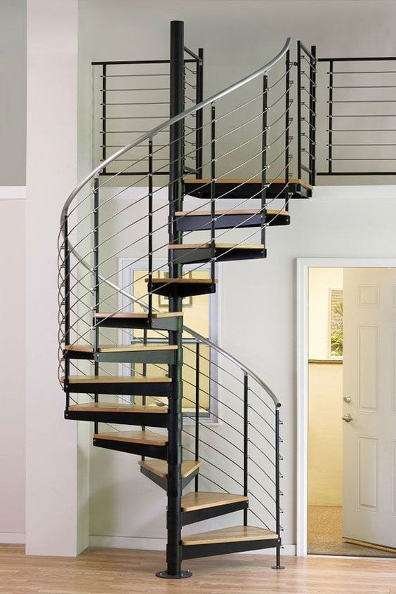 tangga rumah minimalis bentuk spiral
