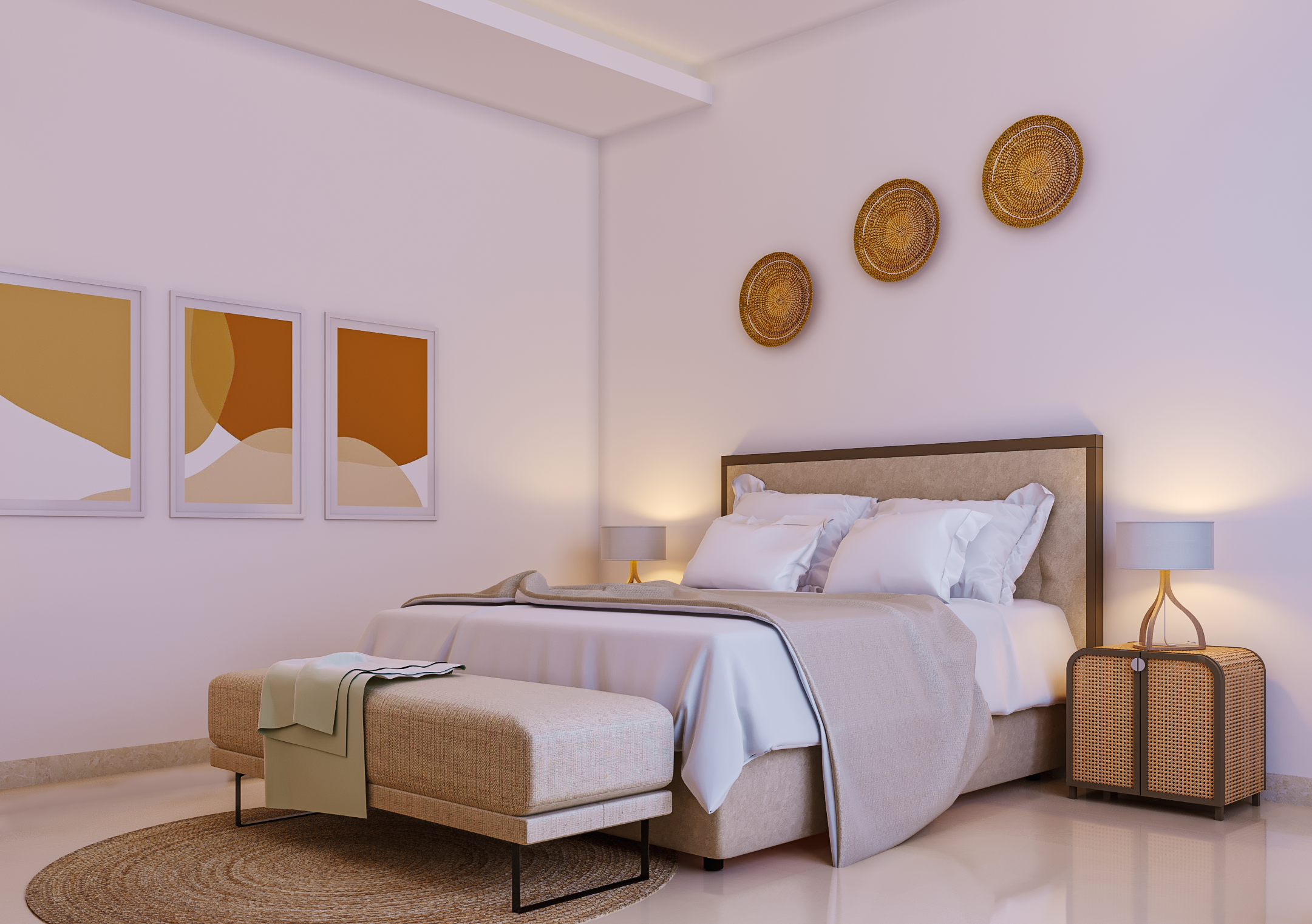 desain interior kamar di rumah modern tropis