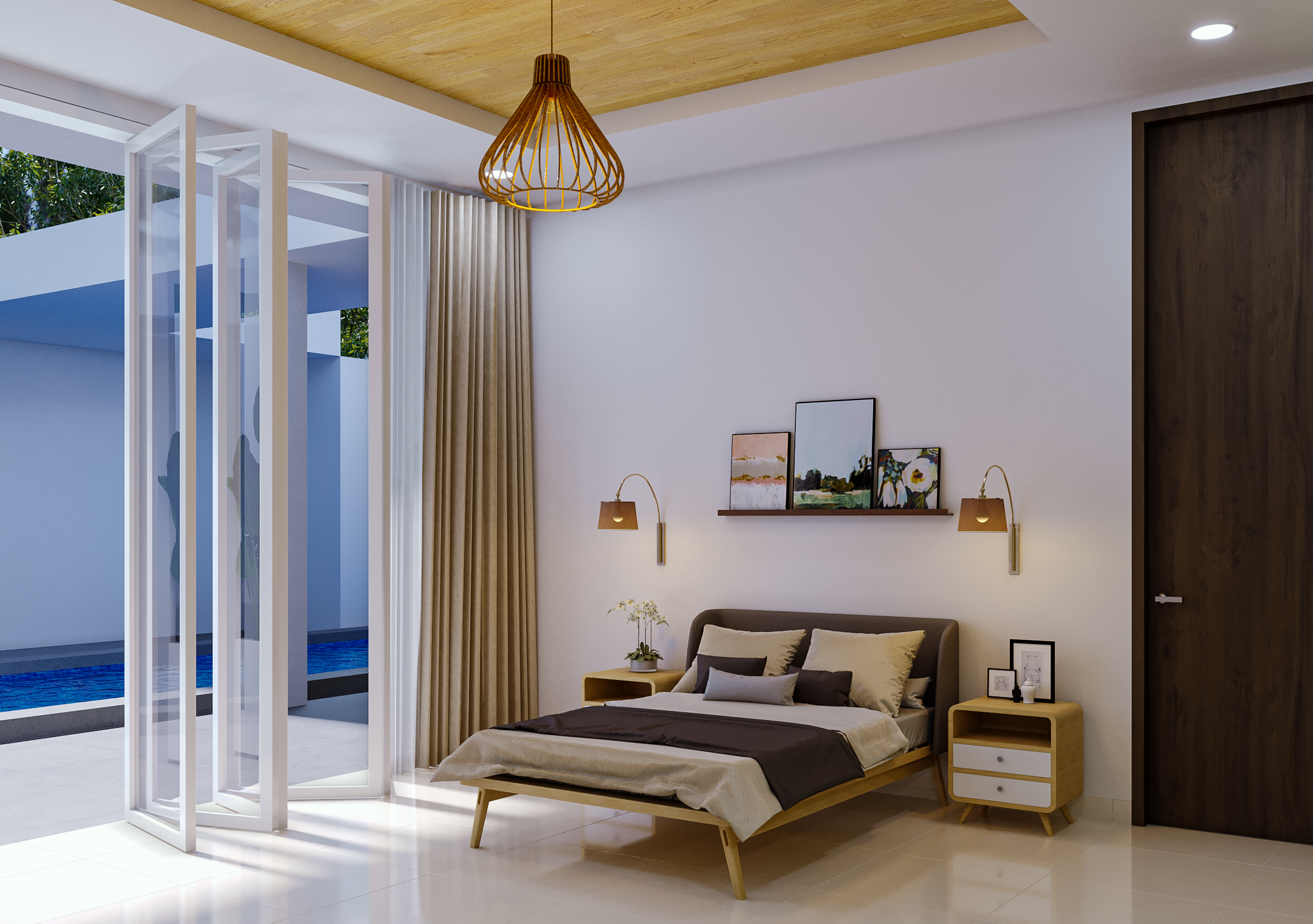 ide interior kamar di rumah modern tropis