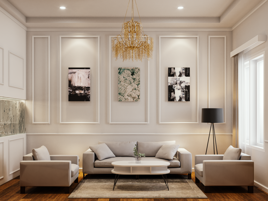 desain ruang tamu yang mewah dan elegan