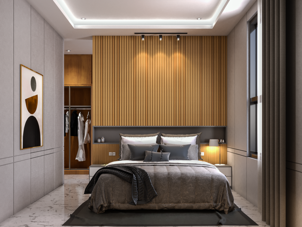 Kamar Tidur Minimalis Modern Cikarang Jawa Barat Interiordesign Id