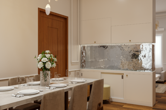 desain ruang makan klasik modern