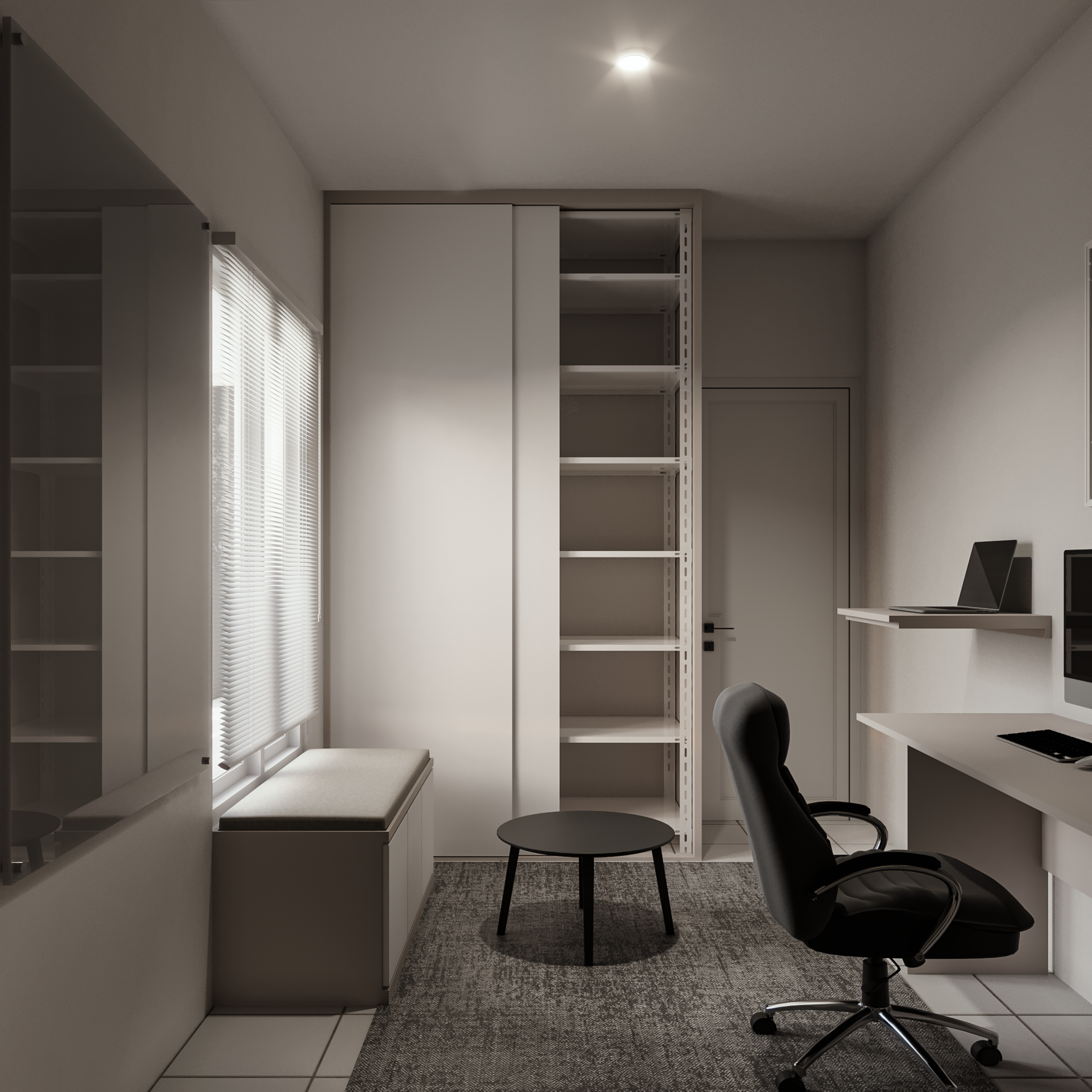 interior ruang kerja minimalis bali