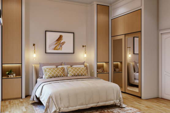 interior kamar tidur modern klasik pekanbaru