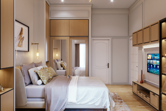 interior kamar tidur modern klasik pekanbaru