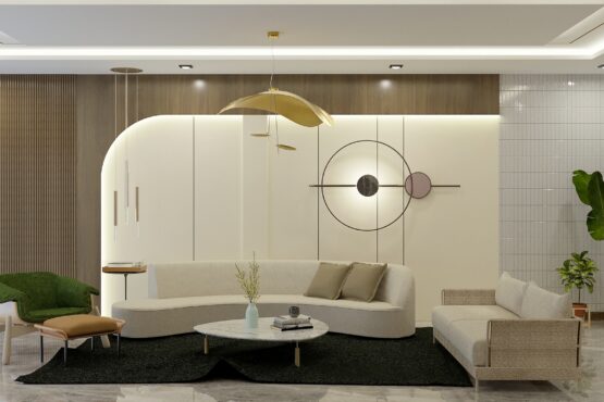 desain interior ruang keluarga gaya kontemporer manado