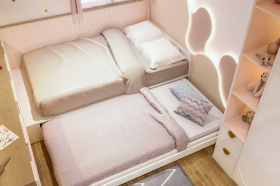interior kamar tidur anak kontemporer