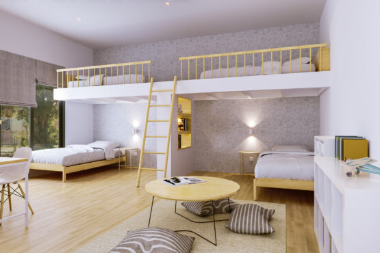 interior kamar tidur gaya scandinavian