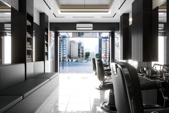 interior barbershop modern cengkareng jakarta barat