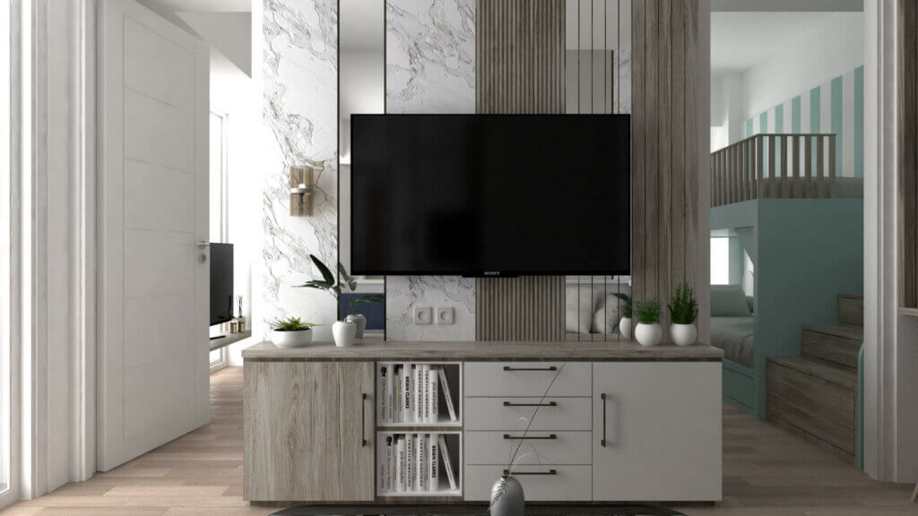 lemari TV minimalis modern
