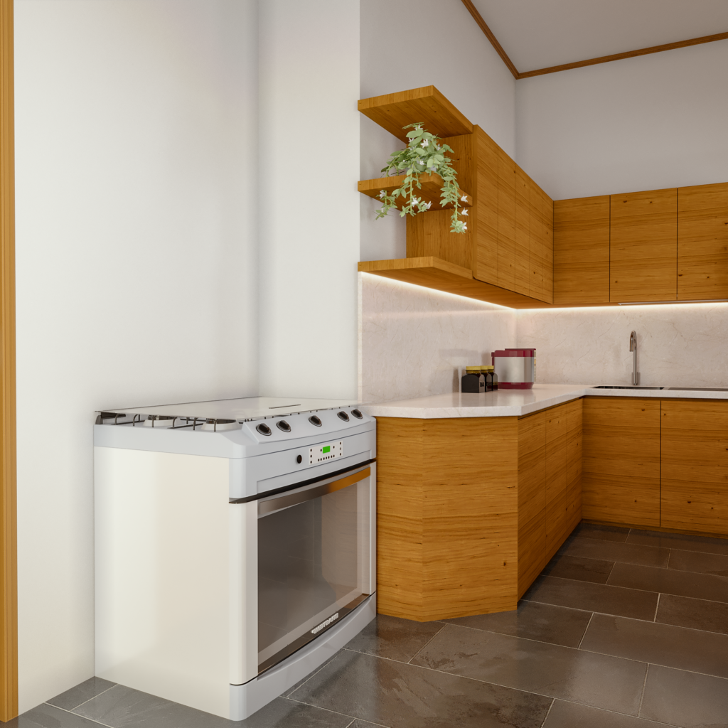 interior ruang dapur natural gaya bali